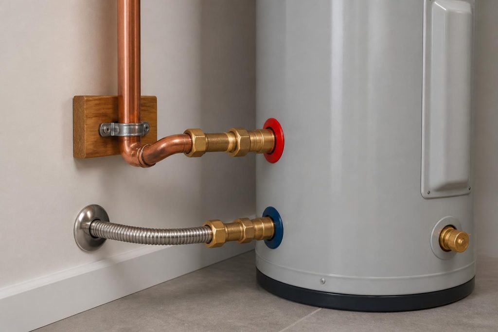 Water heater installation detail